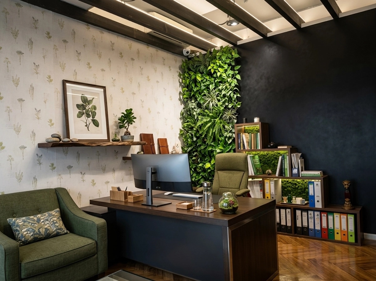 Biophilic Office design — interior photo by GenRoom AI