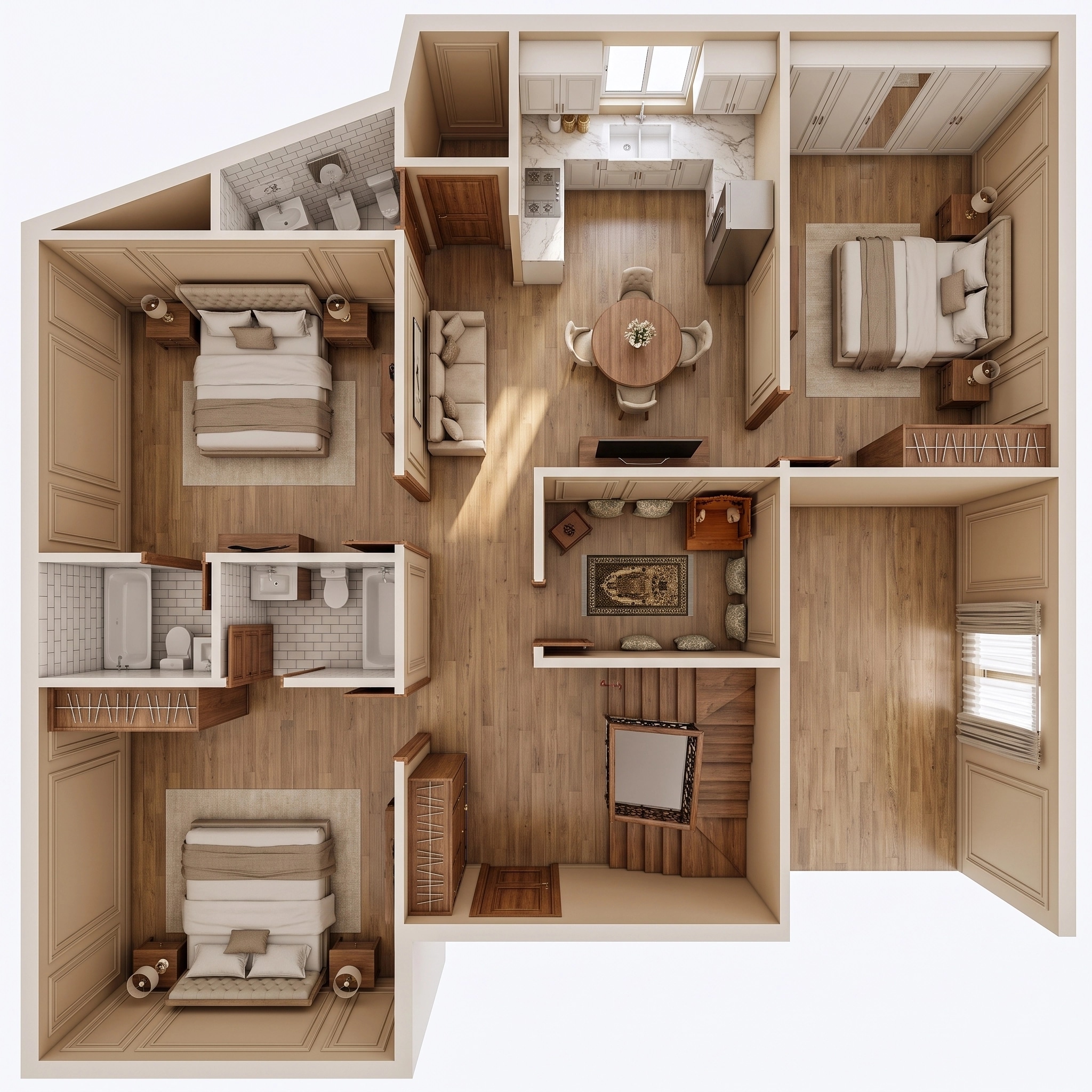 Transitional Living Room design — interior photo by GenRoom AI