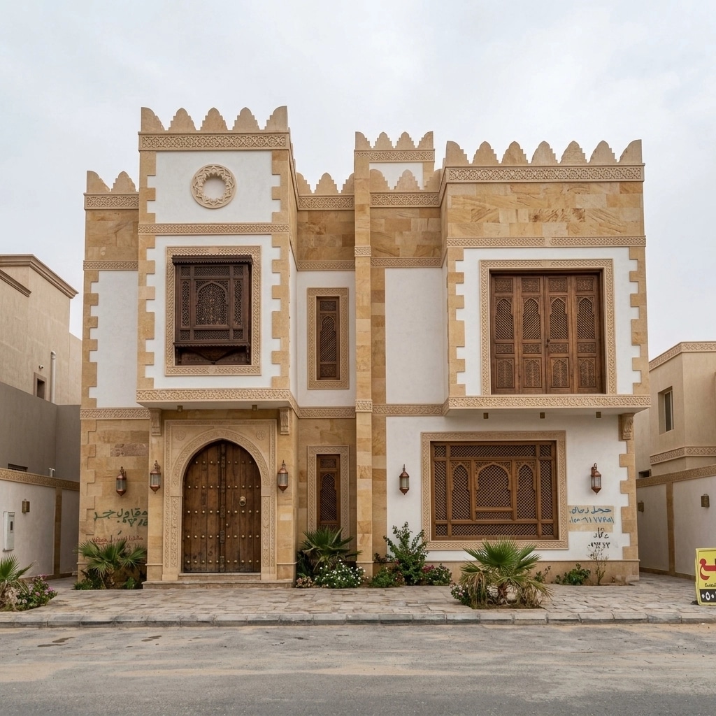Arabian Facade Facade design — facade photo by GenRoom AI