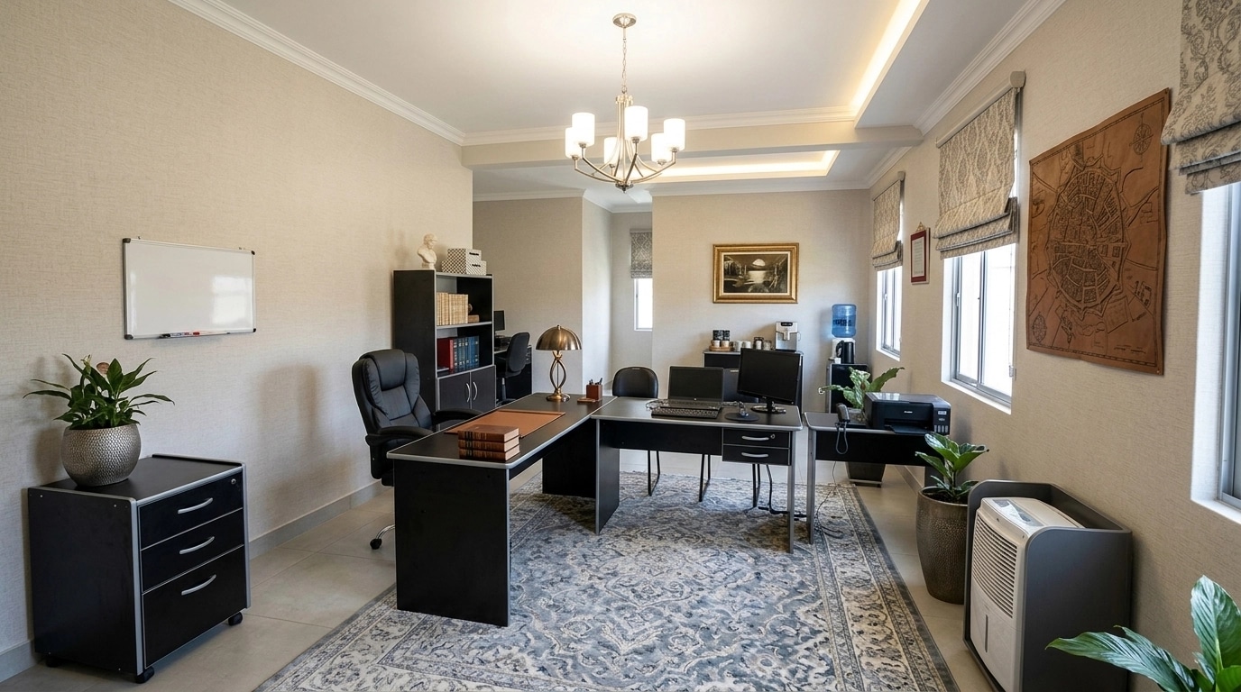 Transitional Office design — interior photo by GenRoom AI