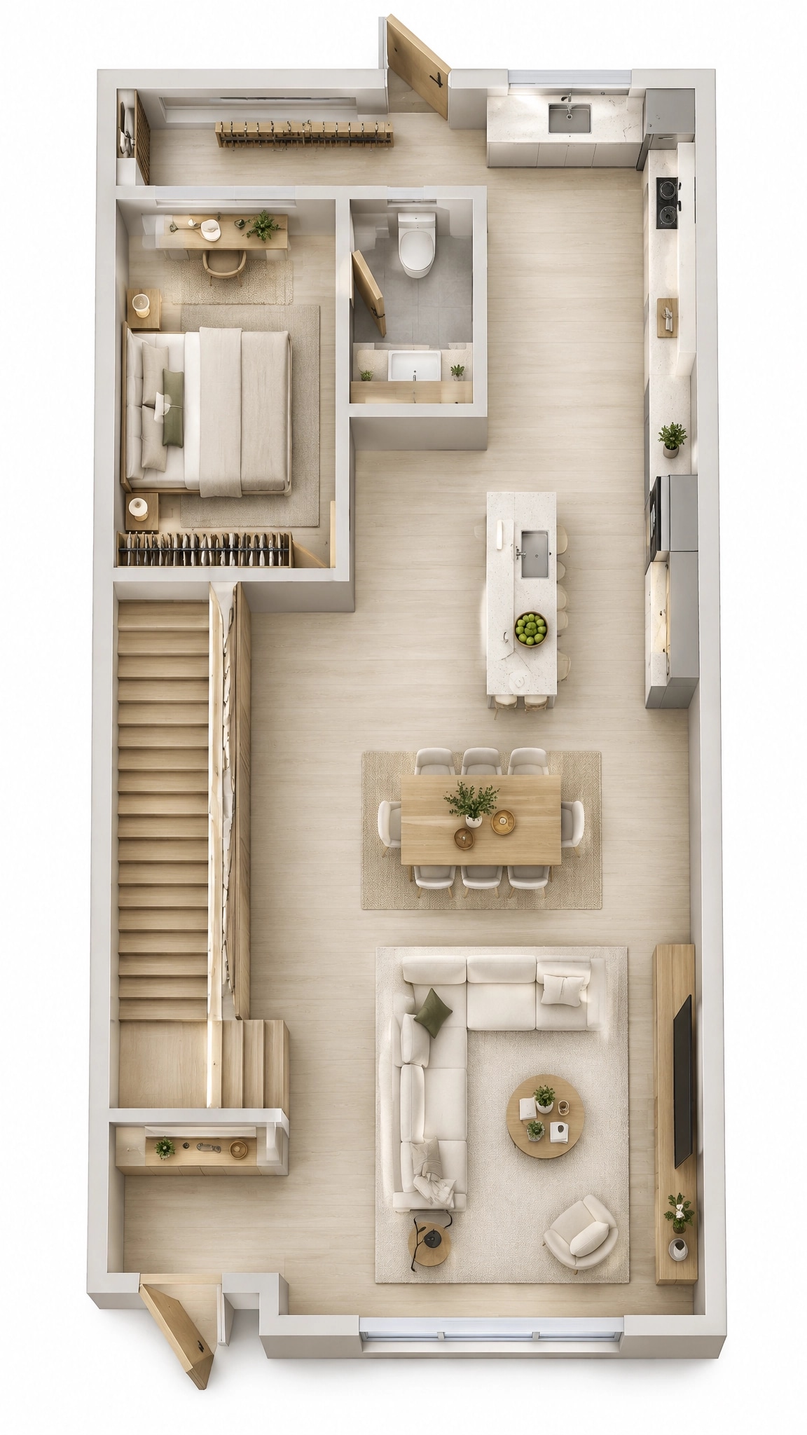 Interior design in Minimalism style — Living Room by GenRoom AI