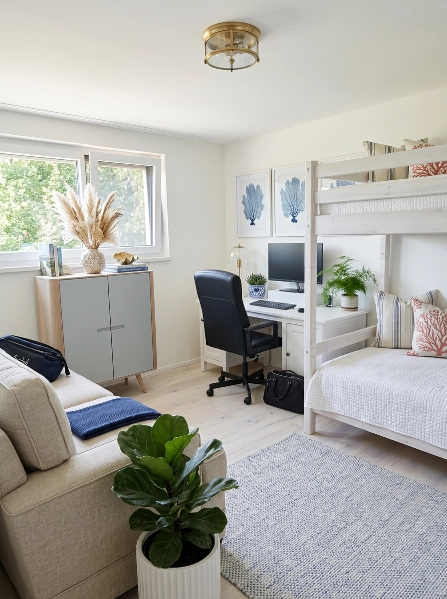 Interior design in Coastal / Hamptons style — Office by GenRoom AI