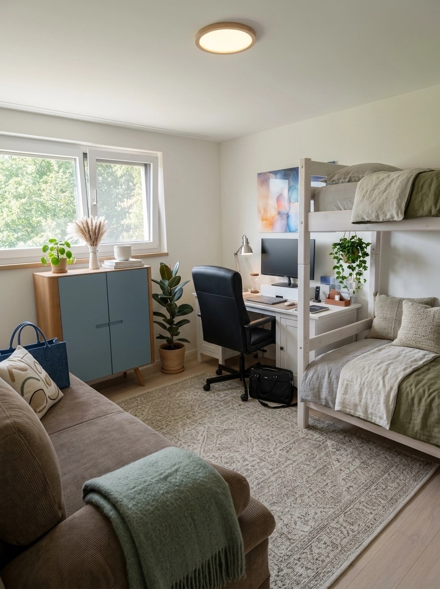 Office interior in Scandinavian style — photo by GenRoom AI