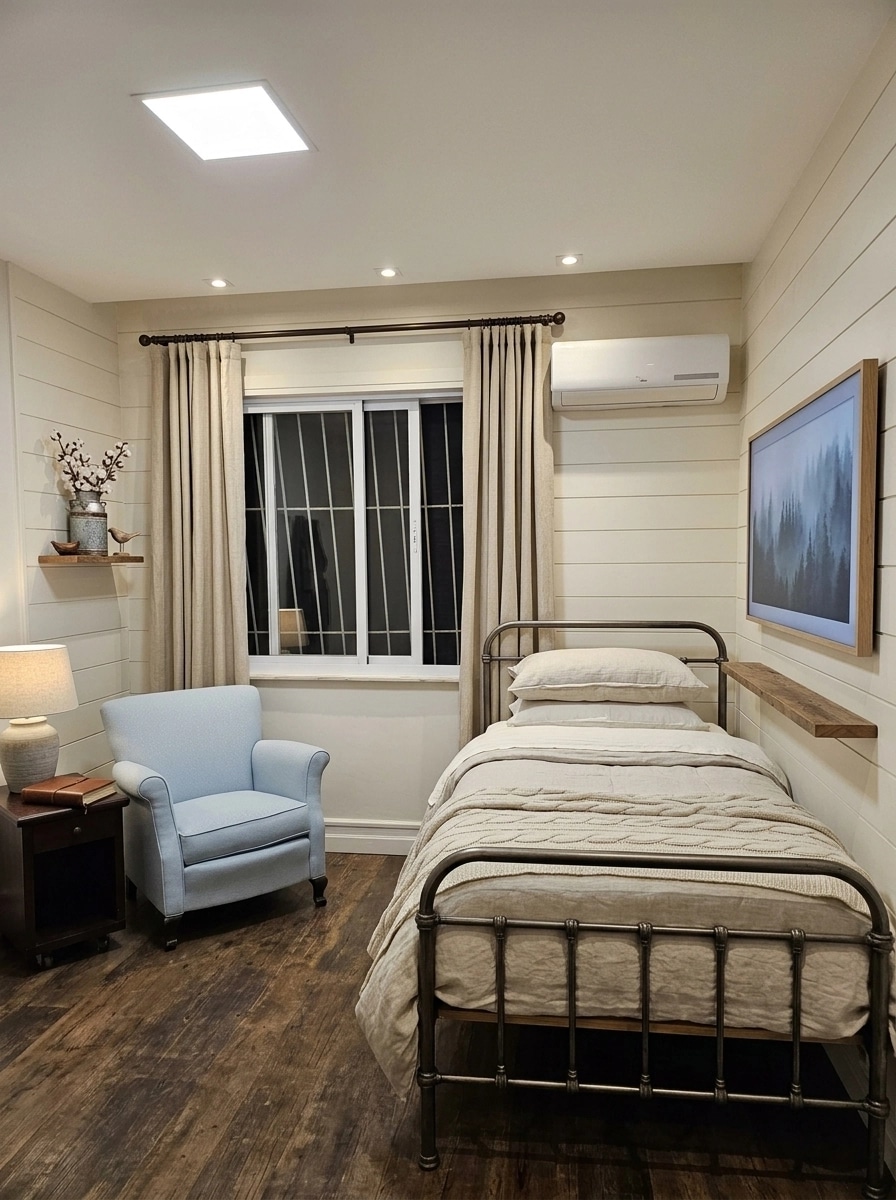 Modern Farmhouse Bedroom design — interior photo by GenRoom AI