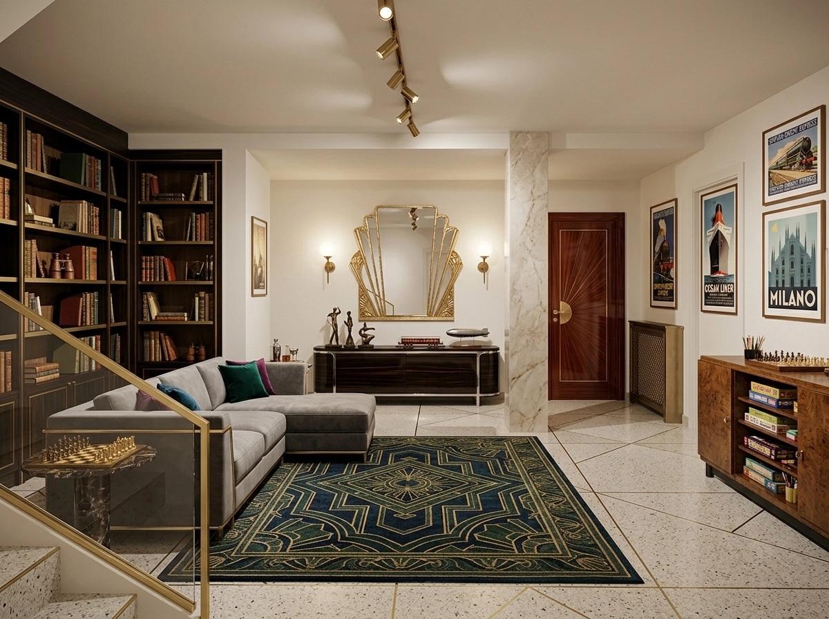 Interior design in Art Deco style — Living Room by GenRoom AI