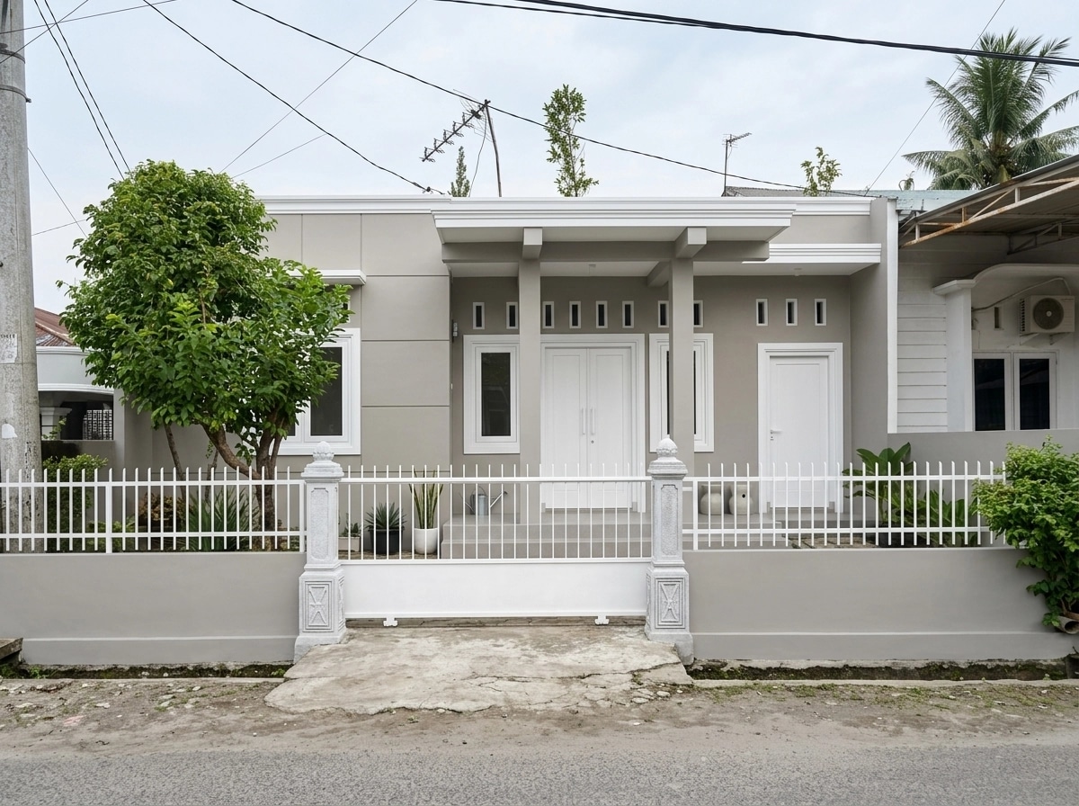 Facade design in Minimalist Facade style — photo by GenRoom AI