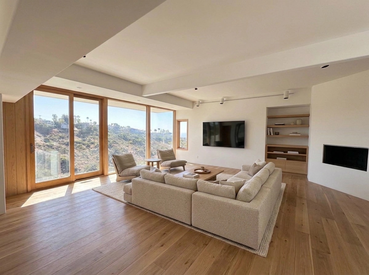Interior design in Minimalism style — Living Room by GenRoom AI