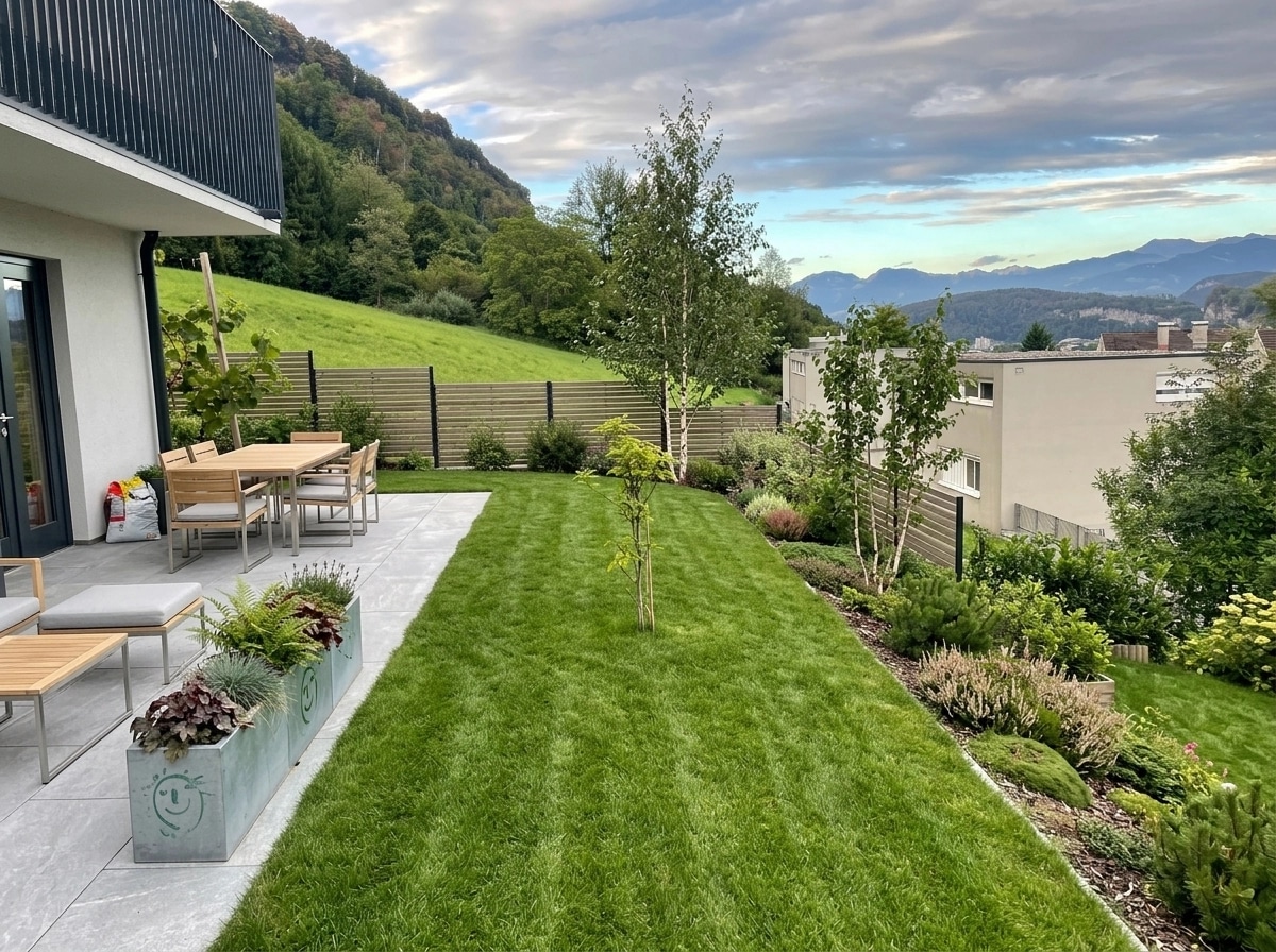 Landscape design in Scandinavian Garden style — Yard by GenRoom AI