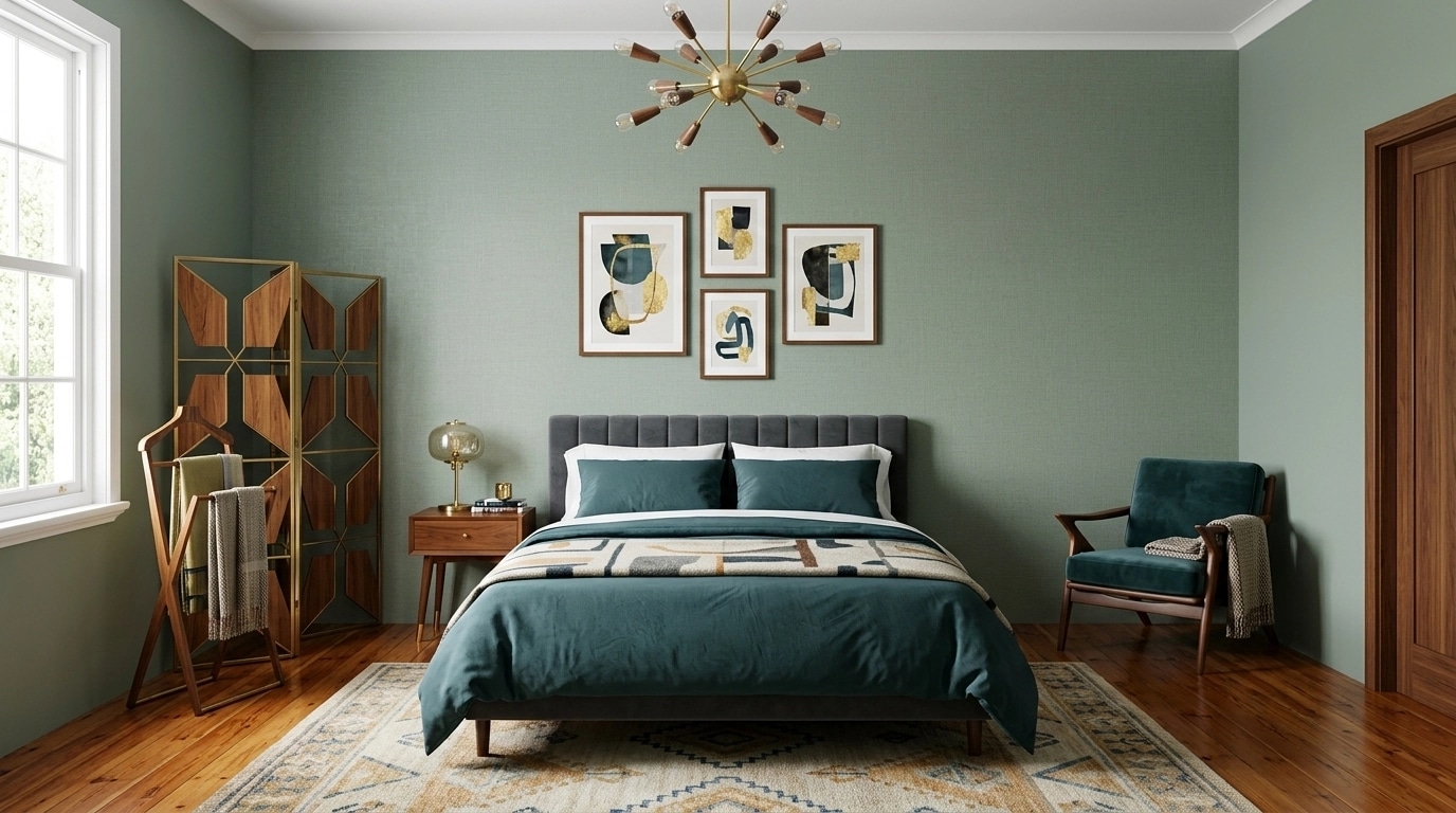 Mid-Century Modern Quarto design — interior photo by GenRoom AI