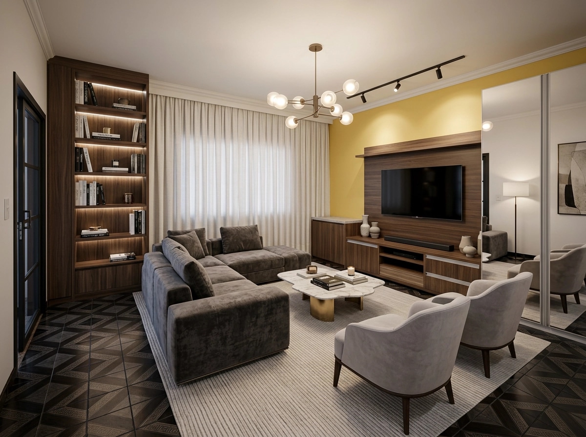 Interior design in Contemporary style — Living Room by GenRoom AI