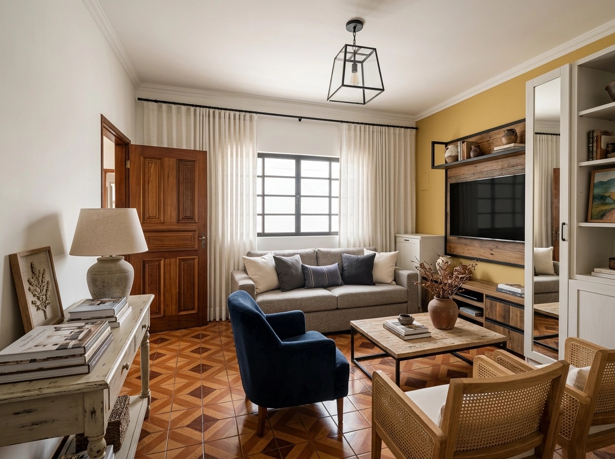 Modern Farmhouse Living Room design — interior photo by GenRoom AI
