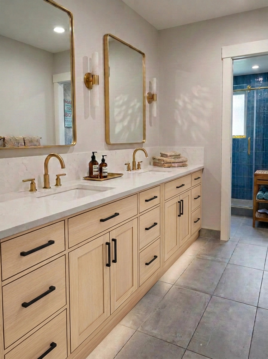 Interior design in Modern Farmhouse style — Bathroom by GenRoom AI