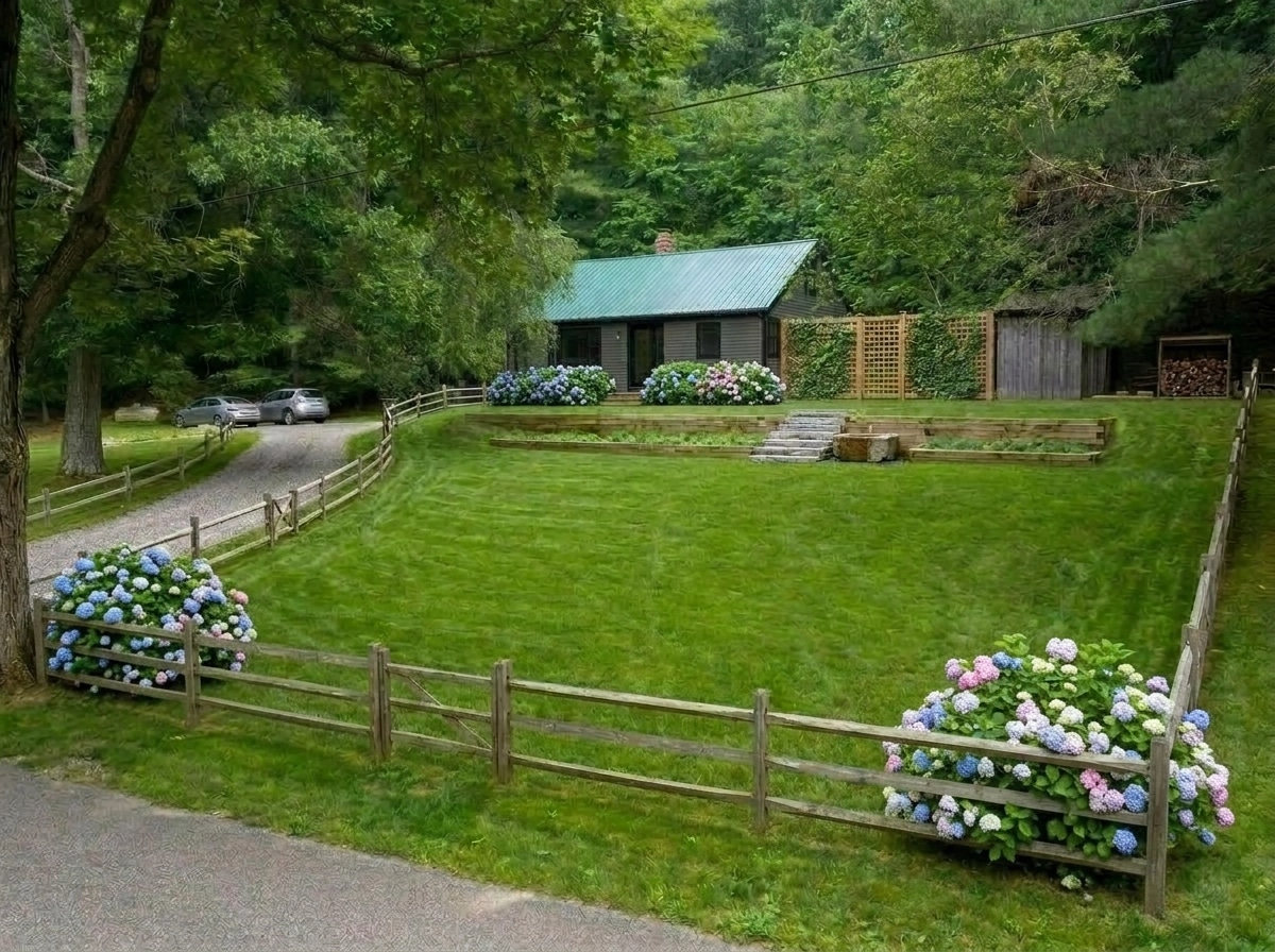 Landscape design in Scandinavian Garden style — Yard by GenRoom AI
