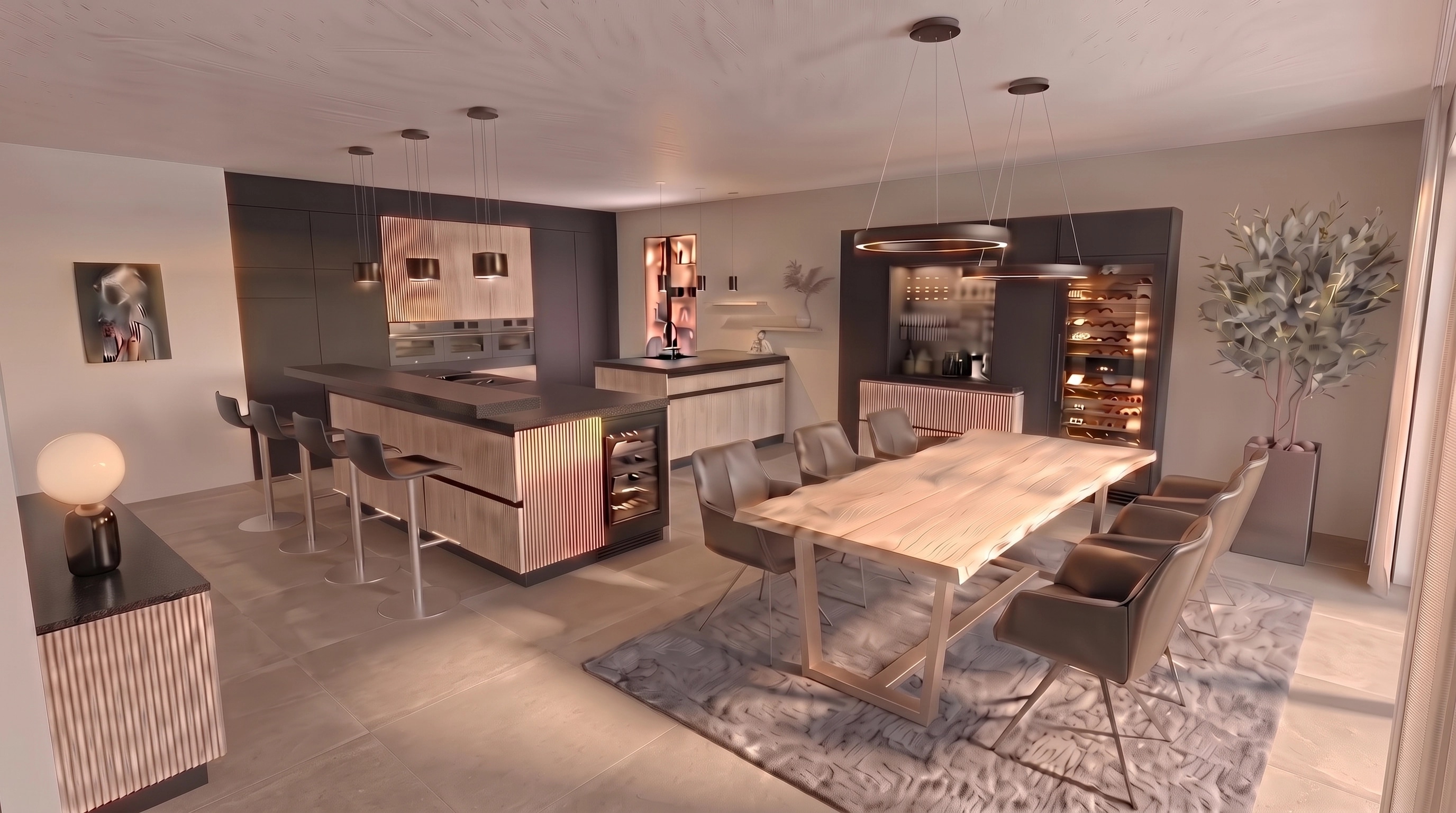 Kitchen interior in no_style style — photo by GenRoom AI