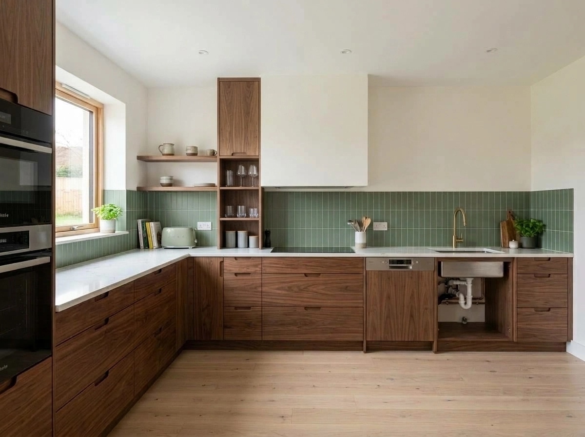 Kitchen interior in Scandinavian style — photo by GenRoom AI
