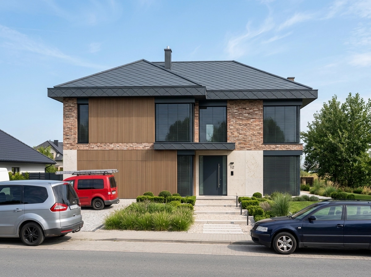 Contemporary Facade Cephe design — facade photo by GenRoom AI