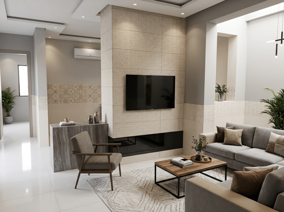 Contemporary Living Room design — interior photo by GenRoom AI
