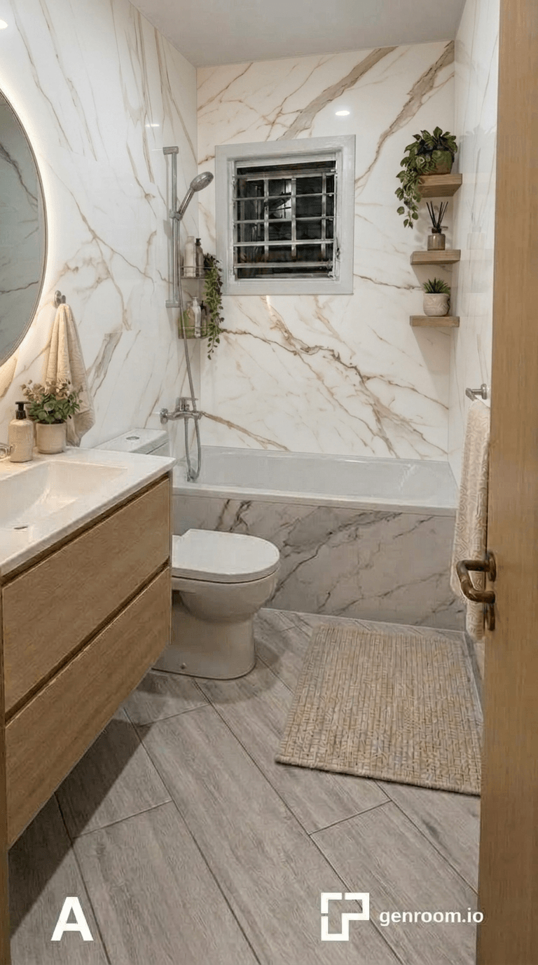 Bathroom interior in no_style style — photo by GenRoom AI