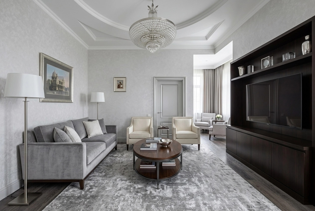 Interior design in Transitional style — Living Room by GenRoom AI