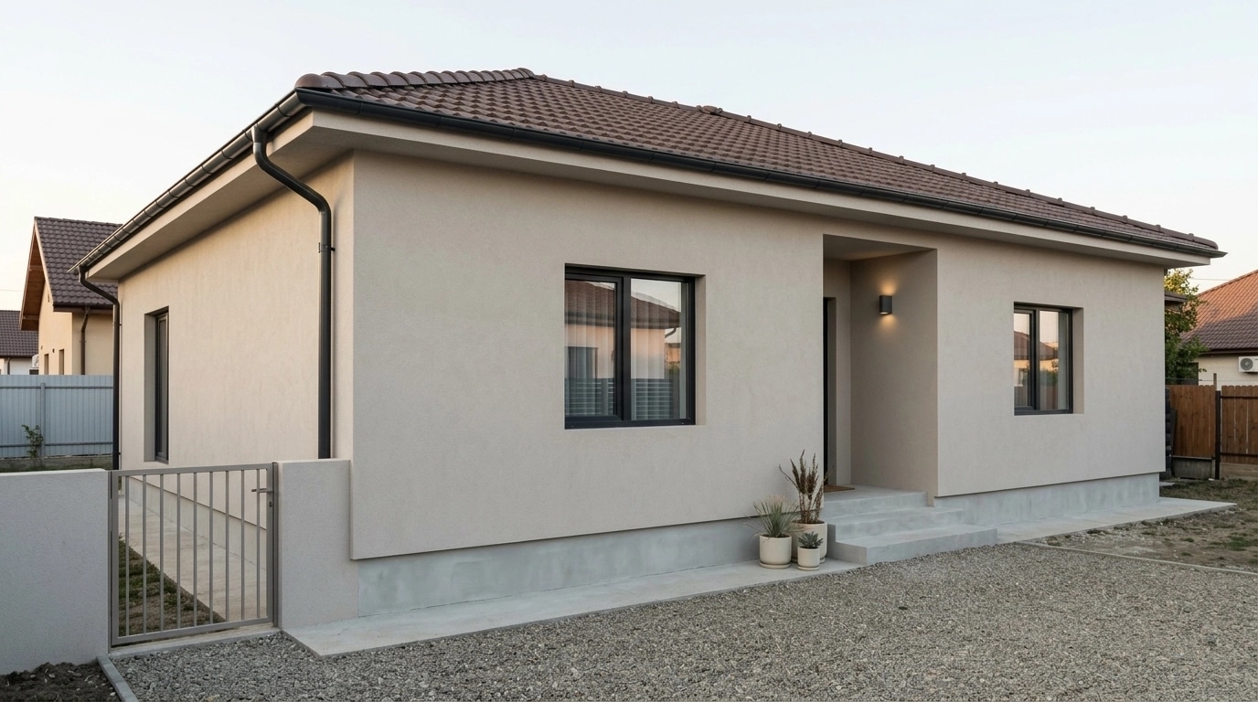 Facade design in Minimalist Facade style — photo by GenRoom AI