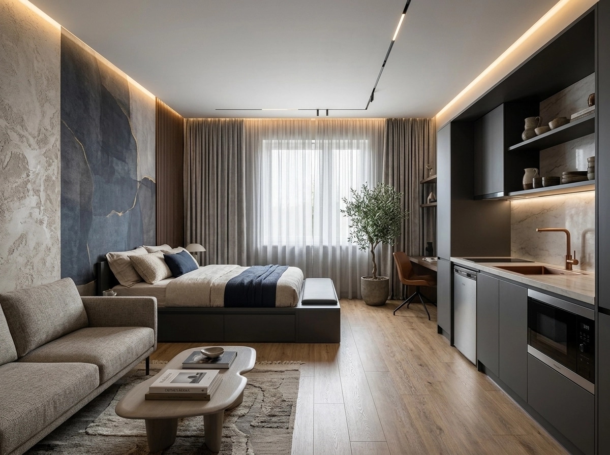 Interior design in Contemporary style — studio by GenRoom AI