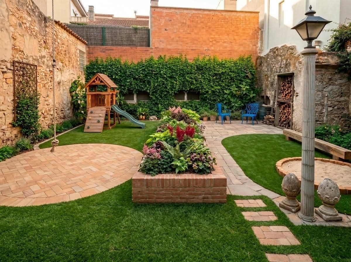 Country Rustic Garden Yard design — yard photo by GenRoom AI