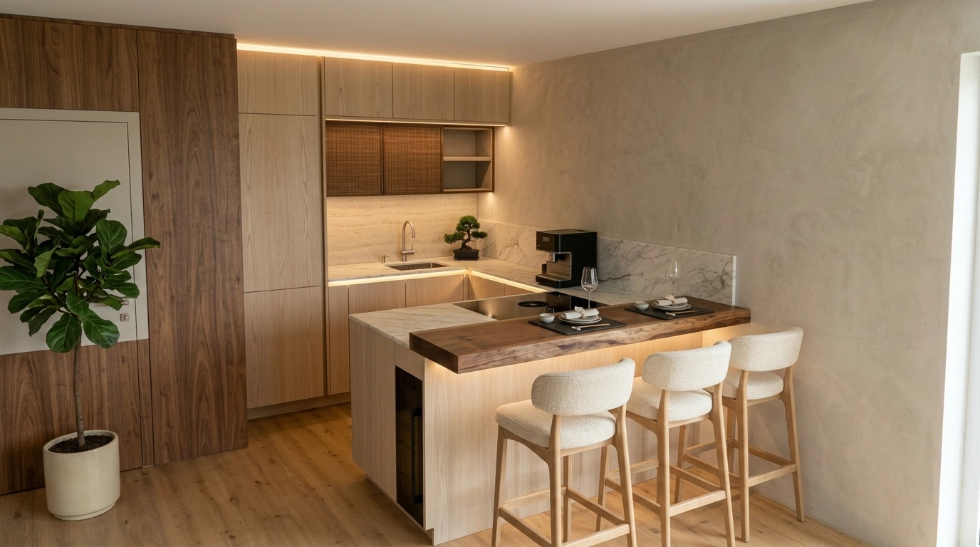 Interior design in Coastal / Hamptons style — Kitchen by GenRoom AI