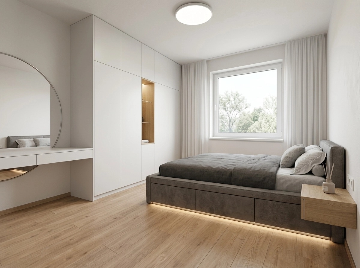 Minimalism Bedroom design — interior photo by GenRoom AI