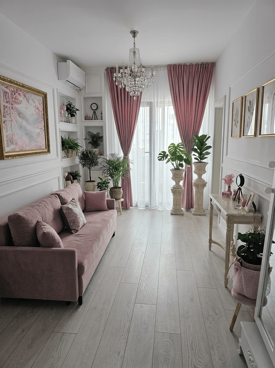 İç mekân tasarımı Neoclassic stili — Oturma Odası GenRoom AI