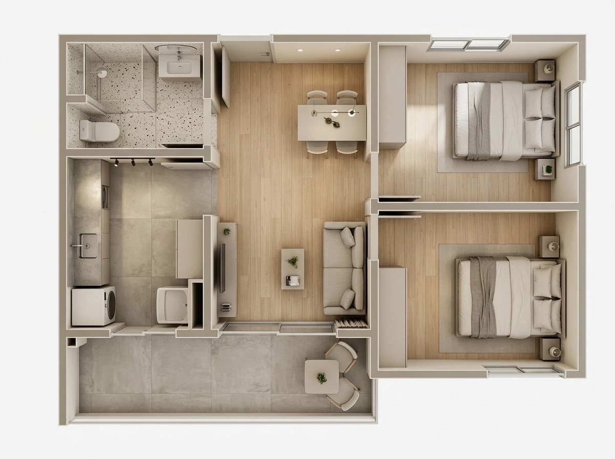 Interior design in Contemporary style — Living Room by GenRoom AI