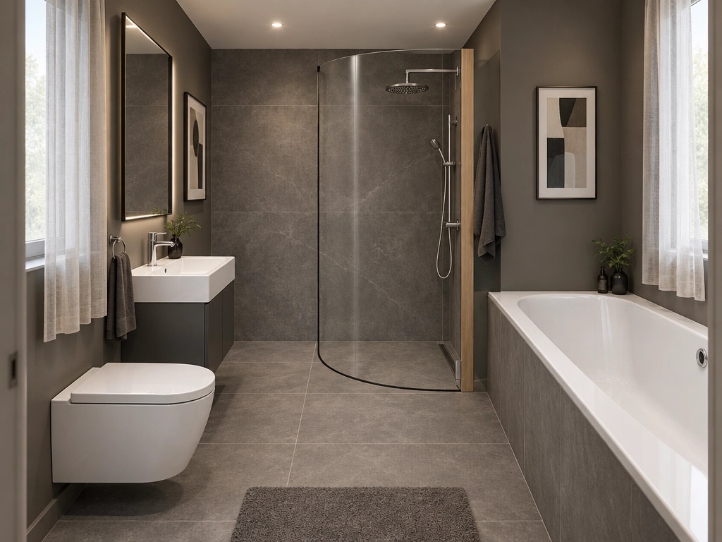 Bathroom interior in Contemporary style — photo by GenRoom AI