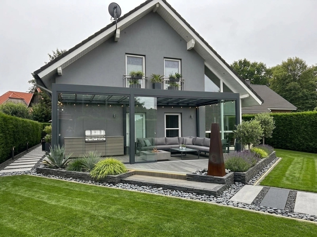 Landscape design in Contemporary Yard style — Yard by GenRoom AI