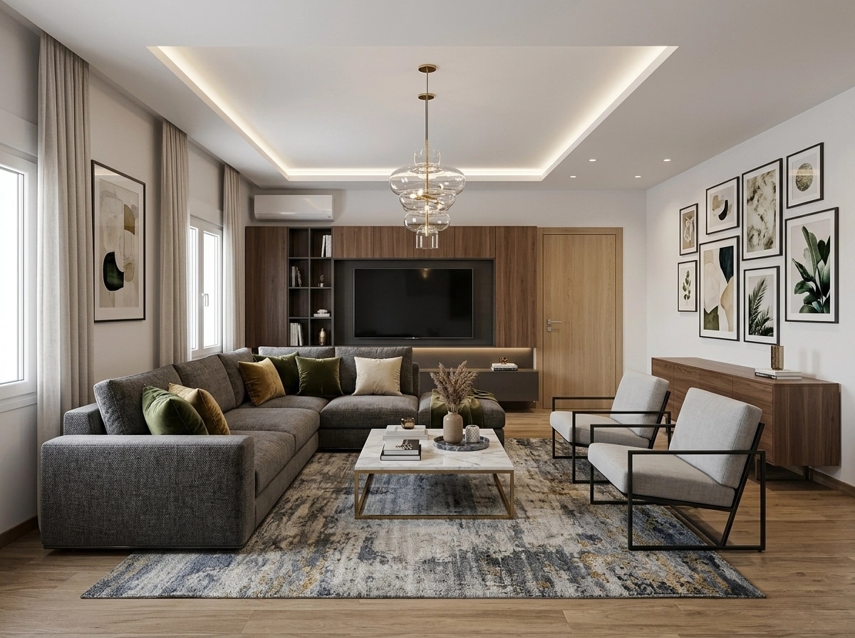 Interior design in Contemporary style — Living Room by GenRoom AI
