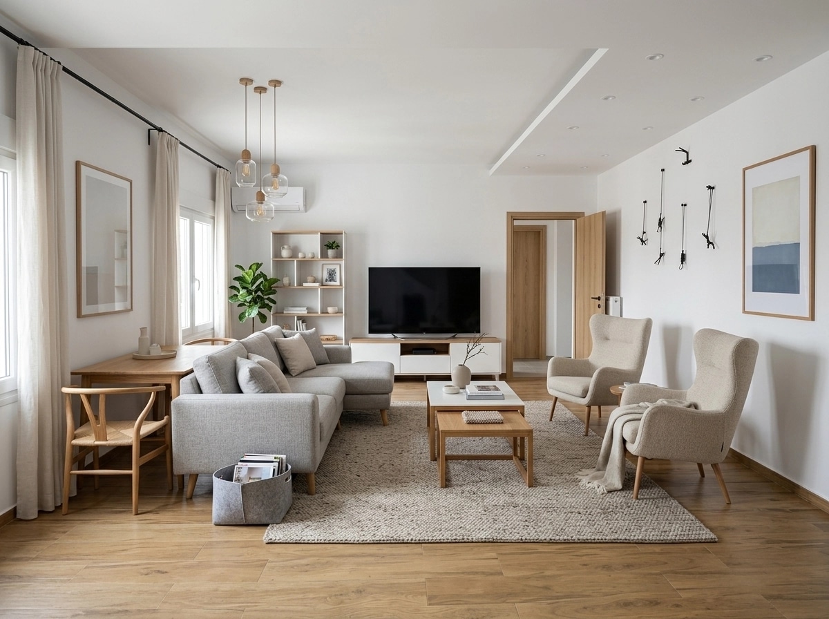 Scandinavian Living Room design — interior photo by GenRoom AI