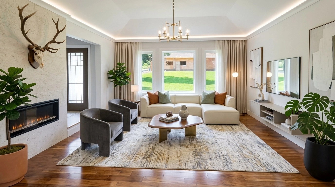 Interior design in Contemporary style — Living Room by GenRoom AI