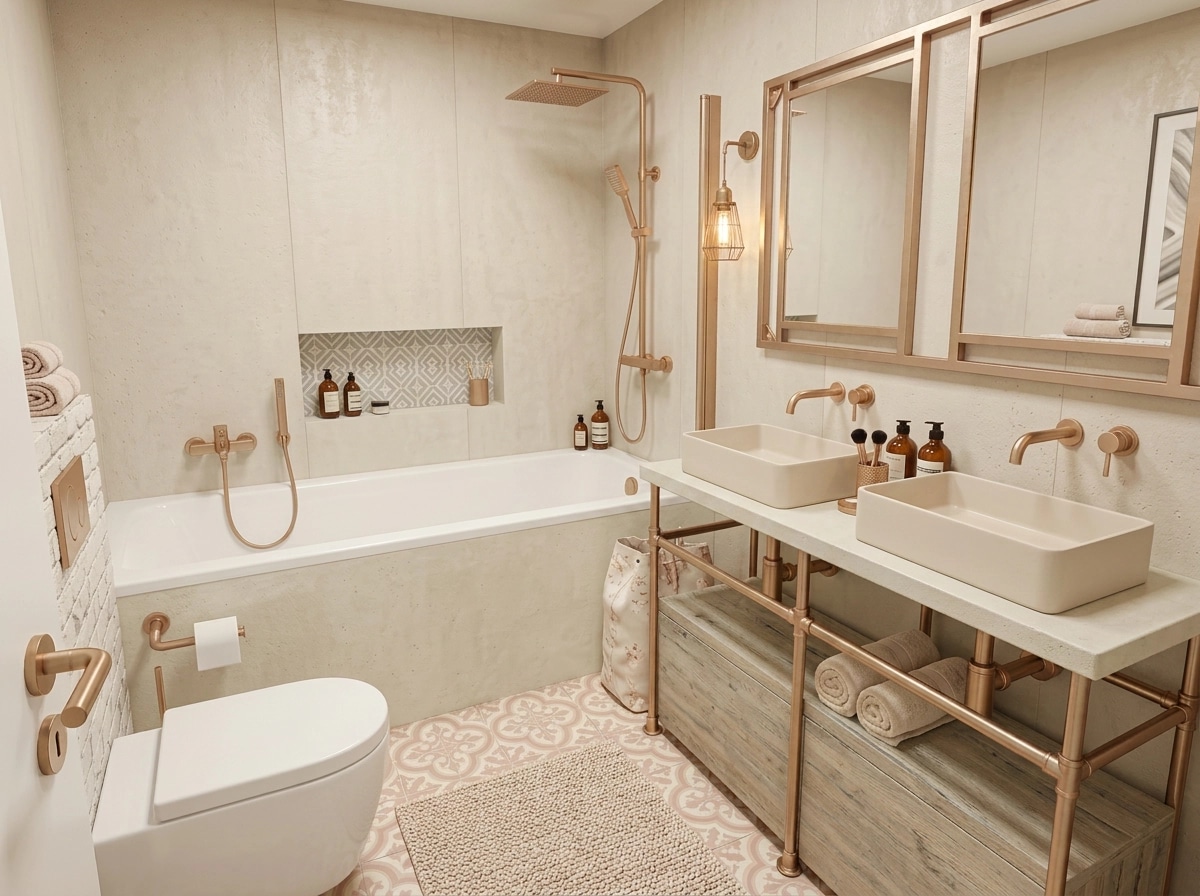 Bathroom interior in Contemporary style — photo by GenRoom AI