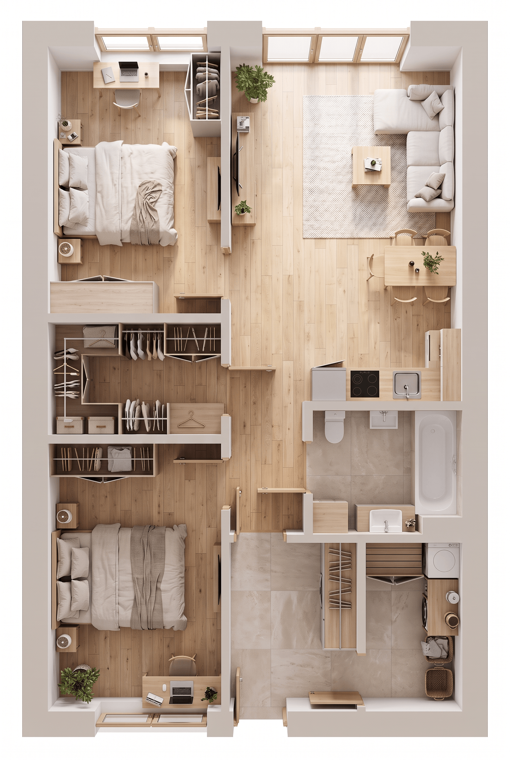 Interior design in Scandinavian style — Living Room by GenRoom AI