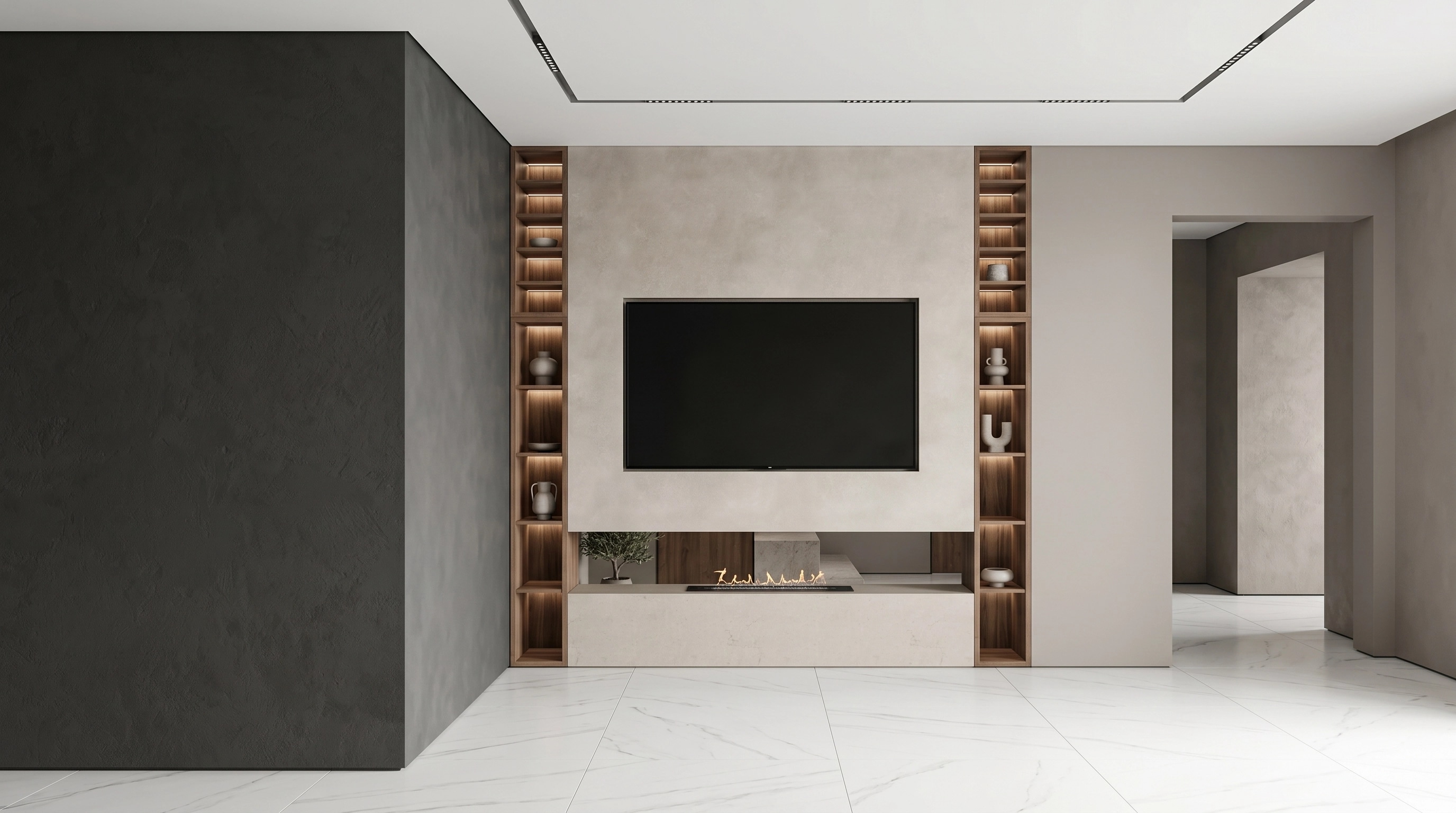 Interior design in Minimalism style — Living Room by GenRoom AI