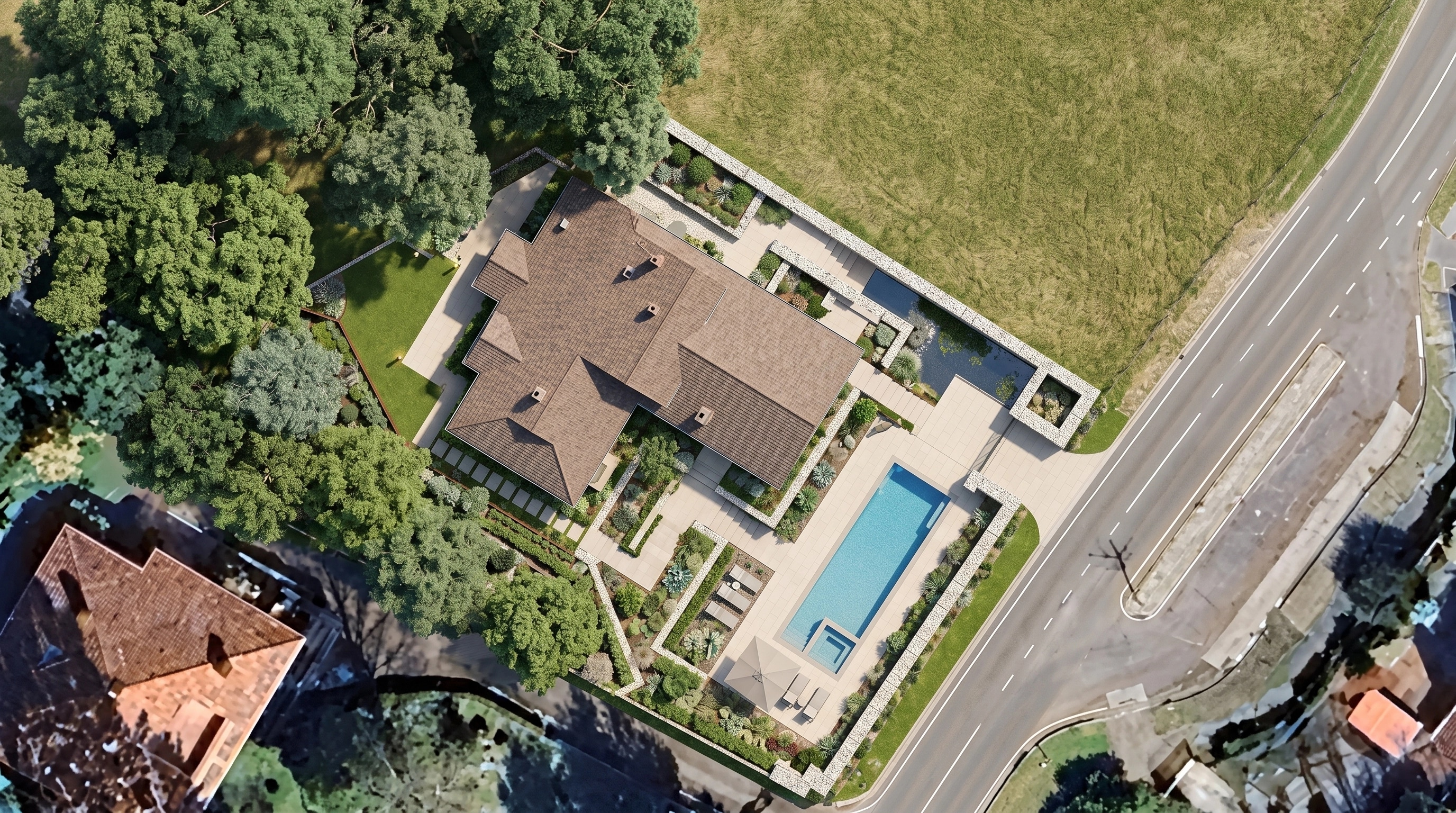 Landscape design in Contemporary Yard style — Yard by GenRoom AI