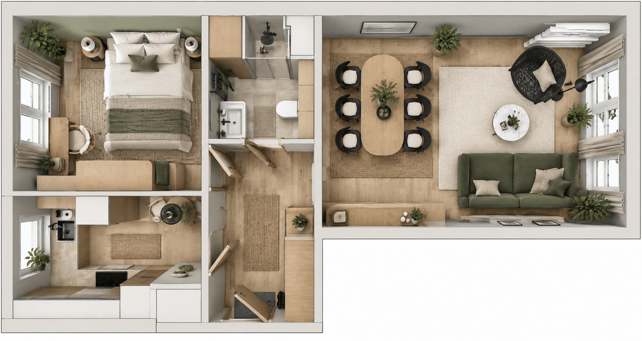Scandinavian Living Room design — interior photo by GenRoom AI