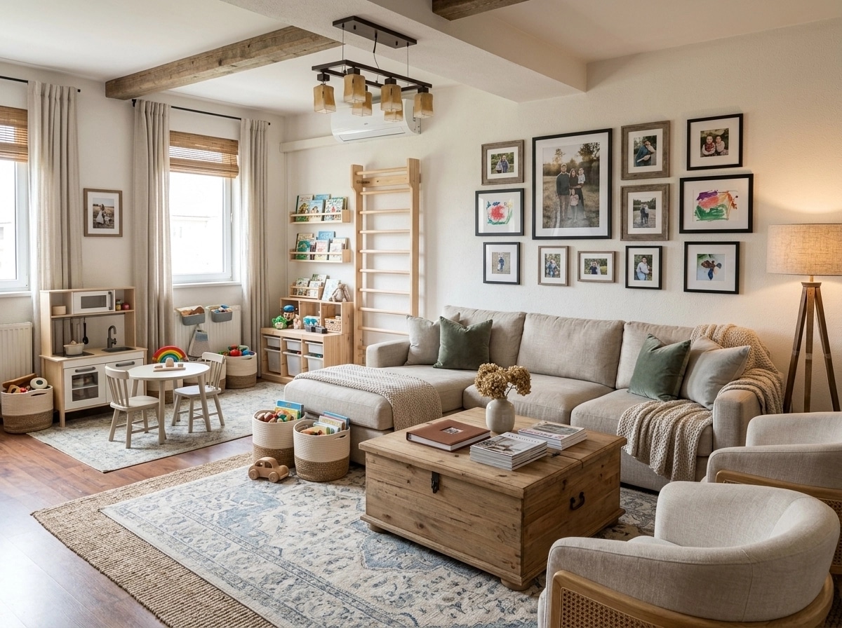 Modern Farmhouse Living Room design — interior photo by GenRoom AI