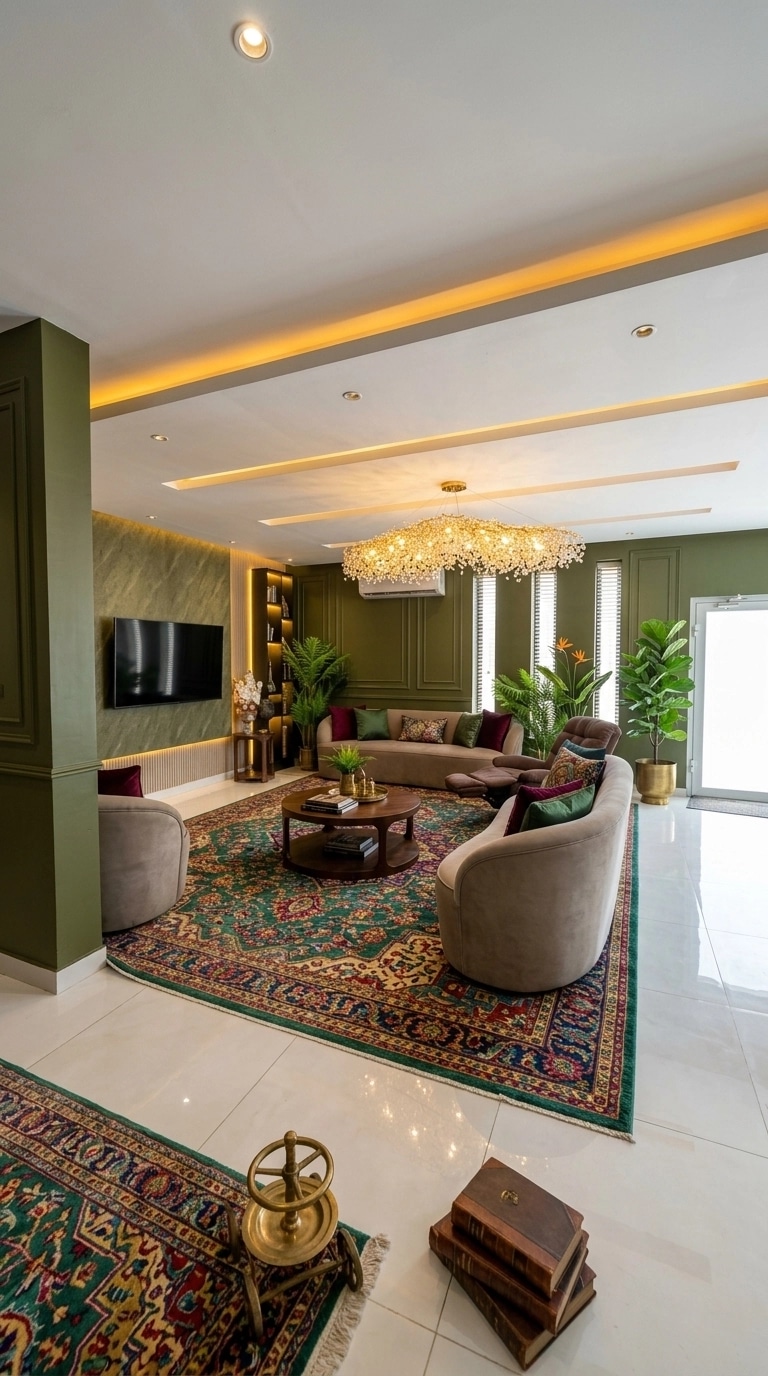 Design d'intérieur en style Eclectic — Salon par GenRoom AI