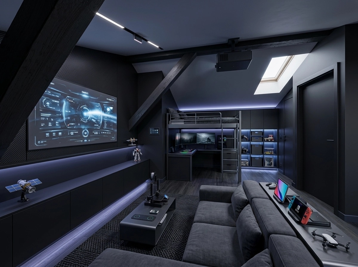 Interior design in Blacktec style — Kids Room by GenRoom AI