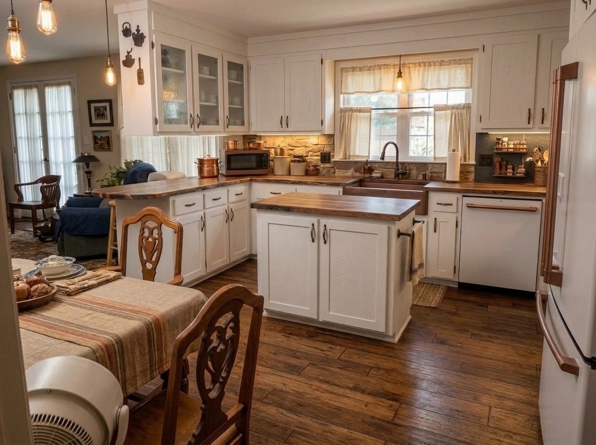 Rustic Kitchen design — interior photo by GenRoom AI