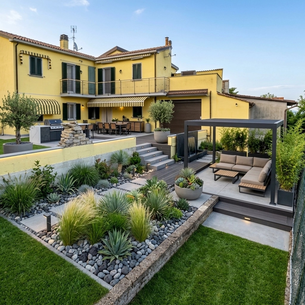 Landscape design in Contemporary Yard style — Yard by GenRoom AI