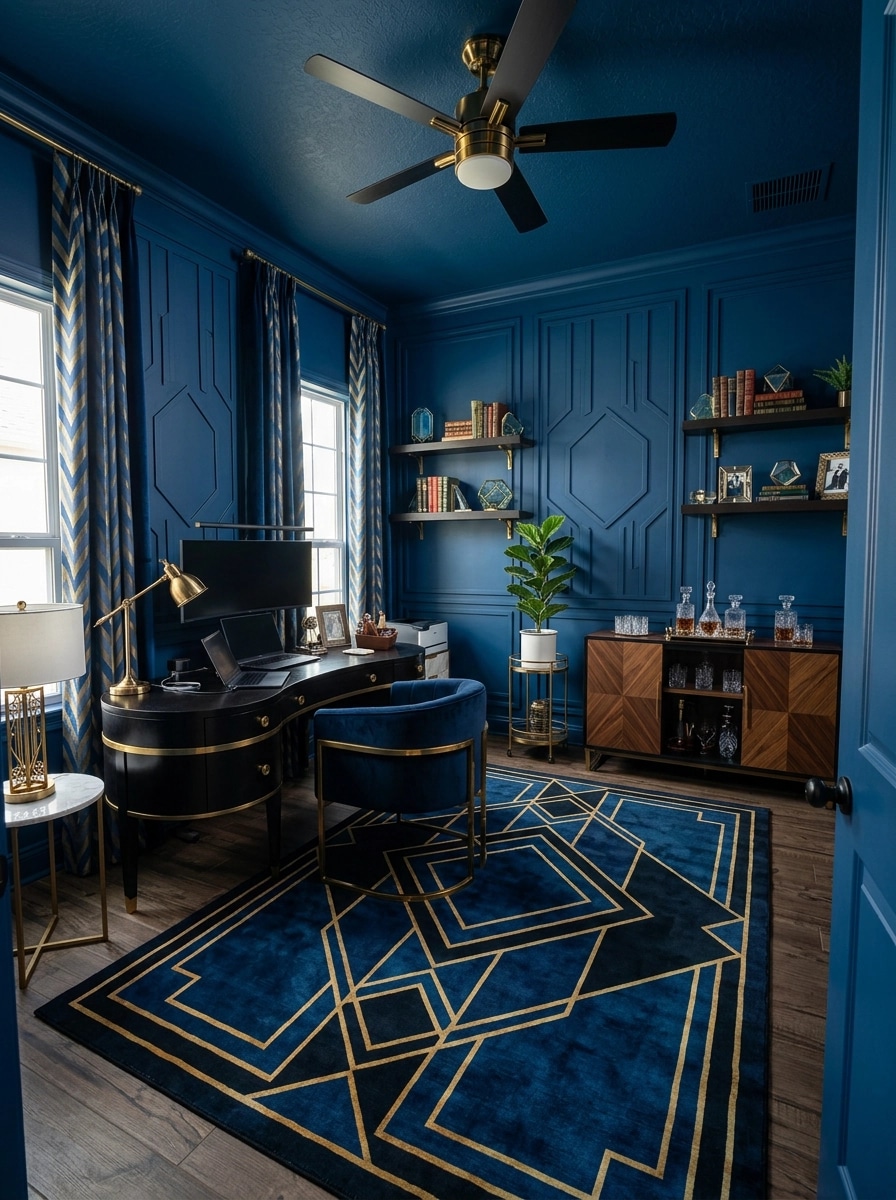 Office interior in Art Deco style — photo by GenRoom AI