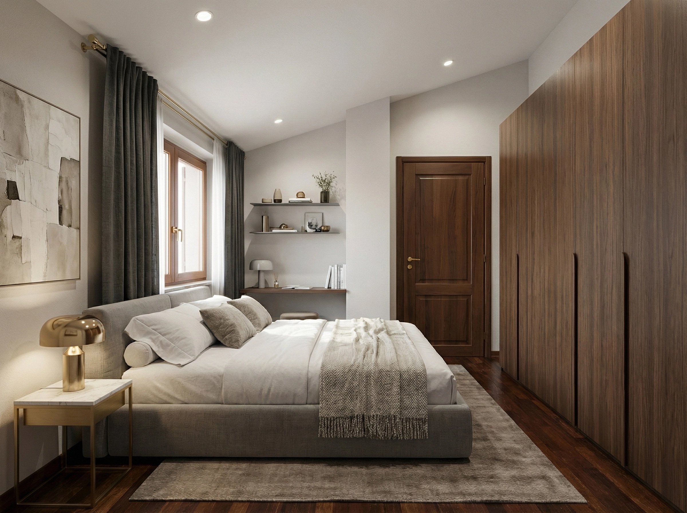 Contemporary Bedroom design — interior photo by GenRoom AI