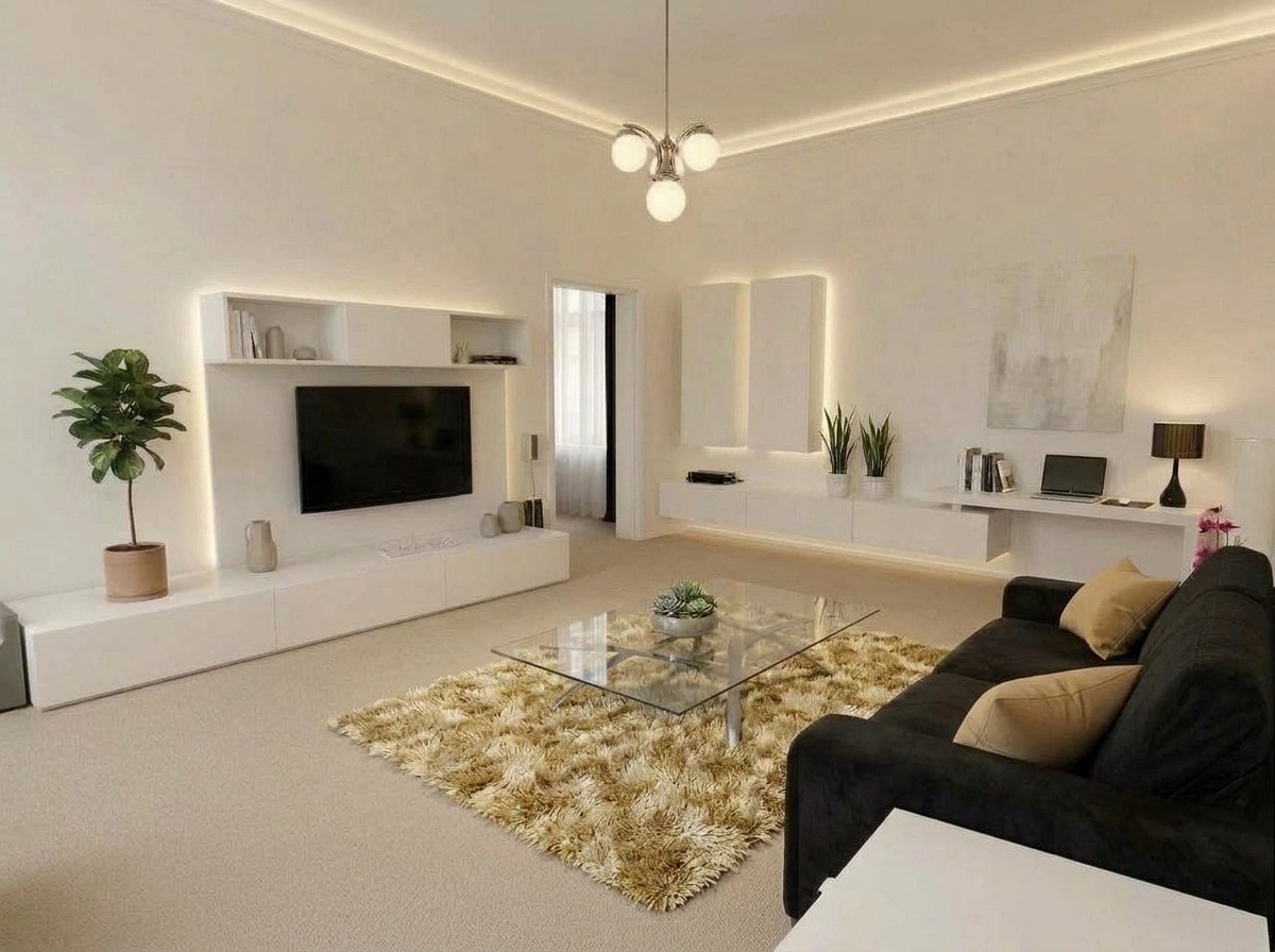 Interior design in Minimalism style — Living Room by GenRoom AI