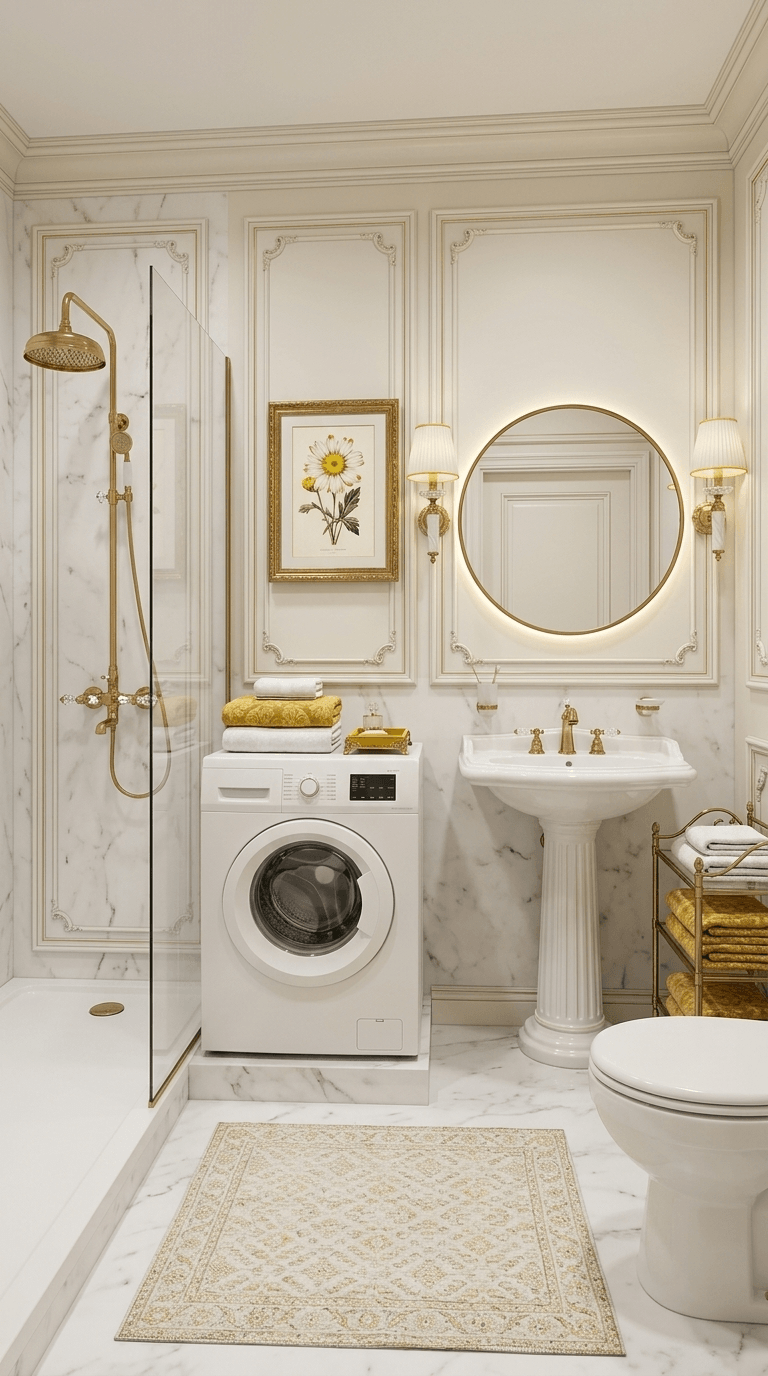 Bathroom interior in Neoclassic style — photo by GenRoom AI