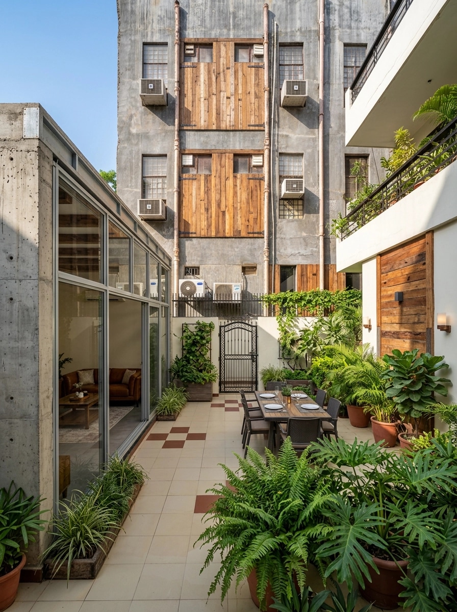 Facade design in Barnhouse Facade style — photo by GenRoom AI